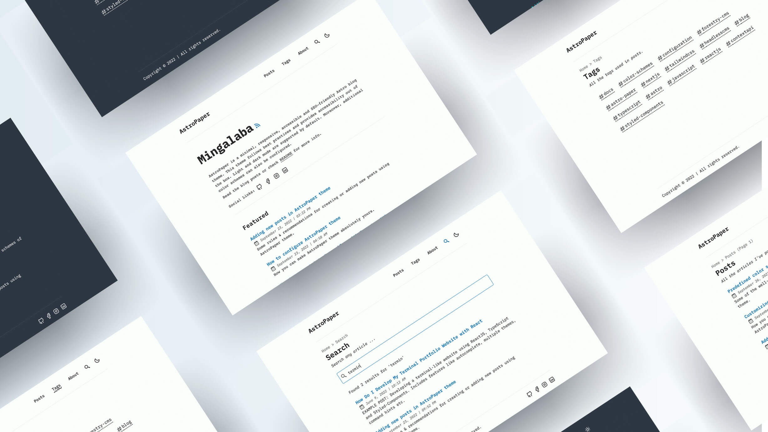 AstroPaper theme preview